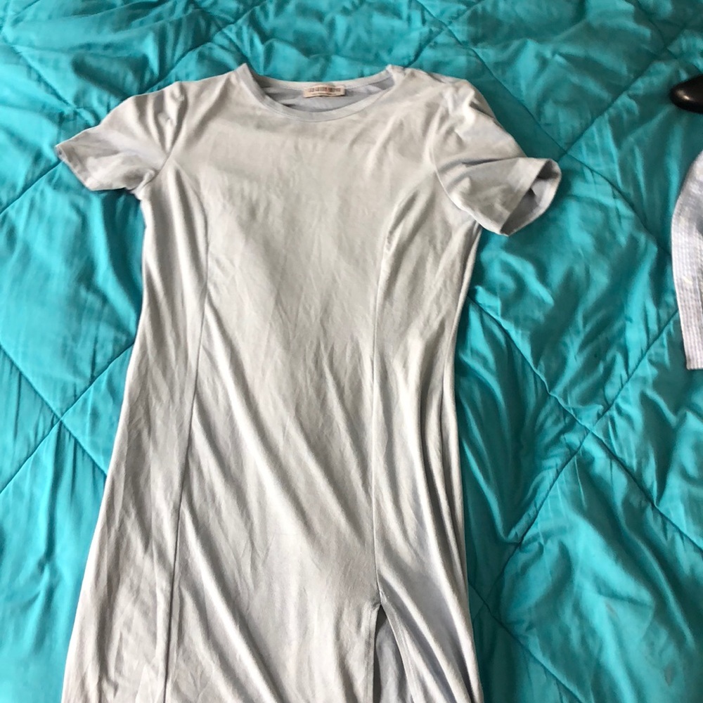 Faux suede dress